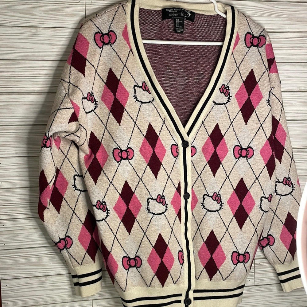 Hello Kitty X forever 21 Collab, women’s cardigan size medium